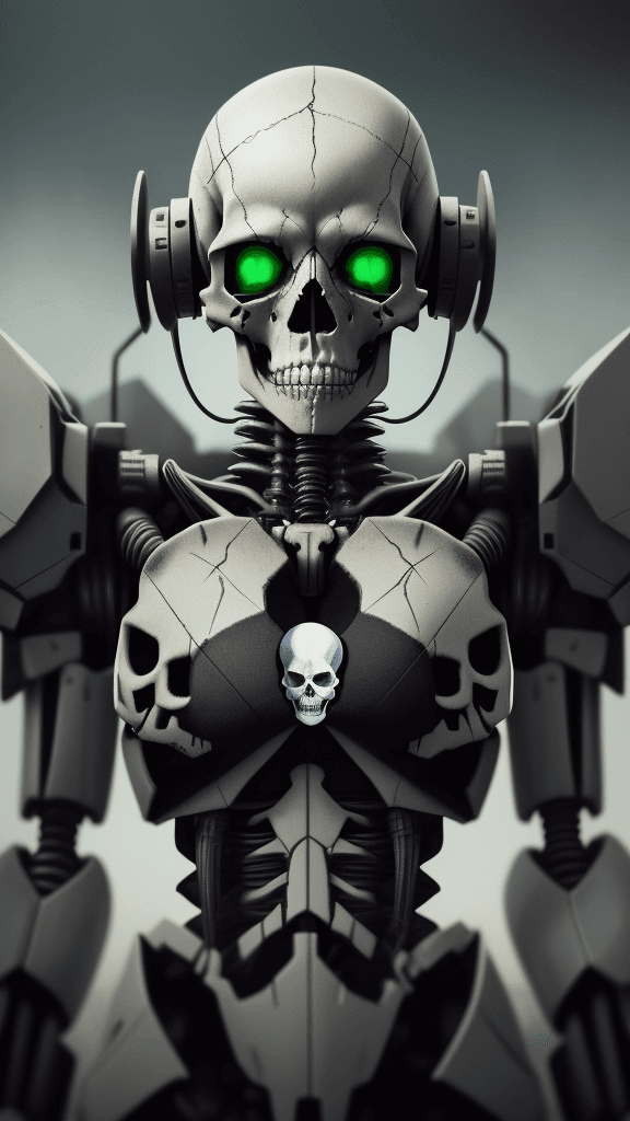 AI generated: <ti:rfktr_bontrex-150> <lora:add_detail:1.5> skull, skeleton, mech, cybertech, 4k, highest quality, ...