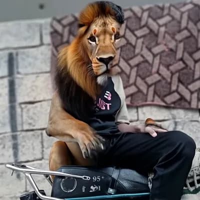 AI generated video: lion