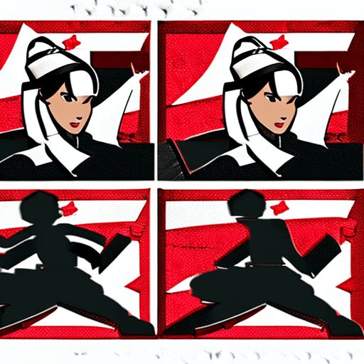 AI generated: High resolution "Create an image of a young female character with a confident and fierce expression....