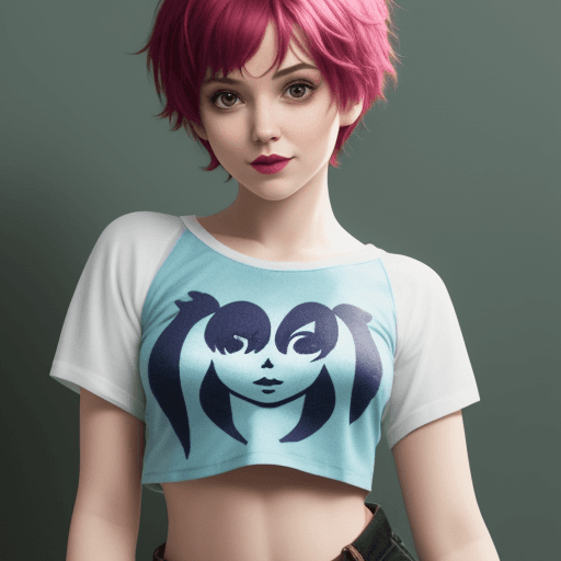 AI generated: manic pixie dream girl crop top