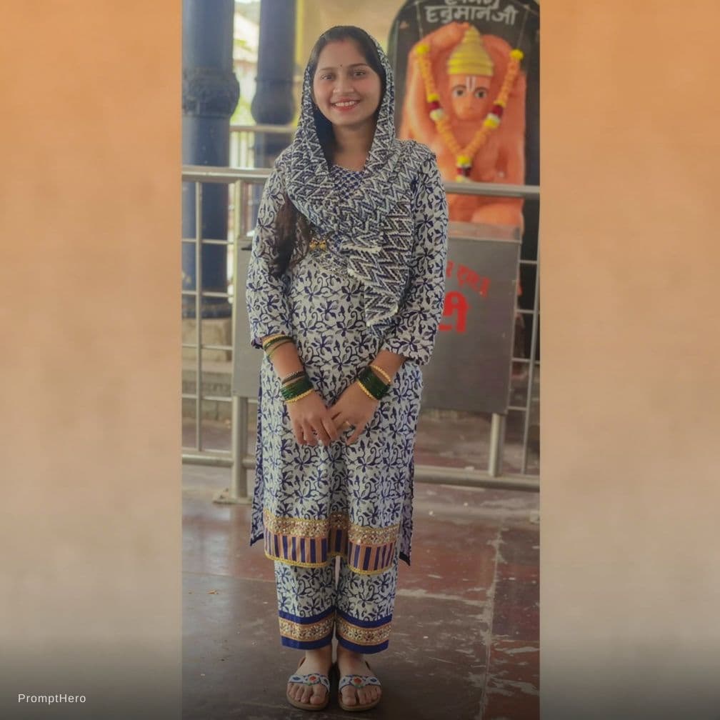 AI generated: Use the women in image, full body view from head t...