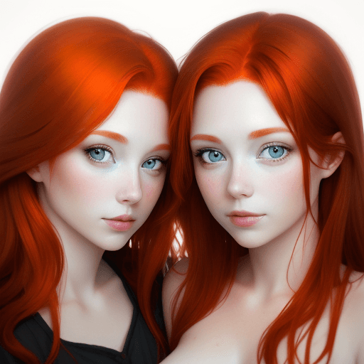AI generated: The love of a redhead and sunken eyes