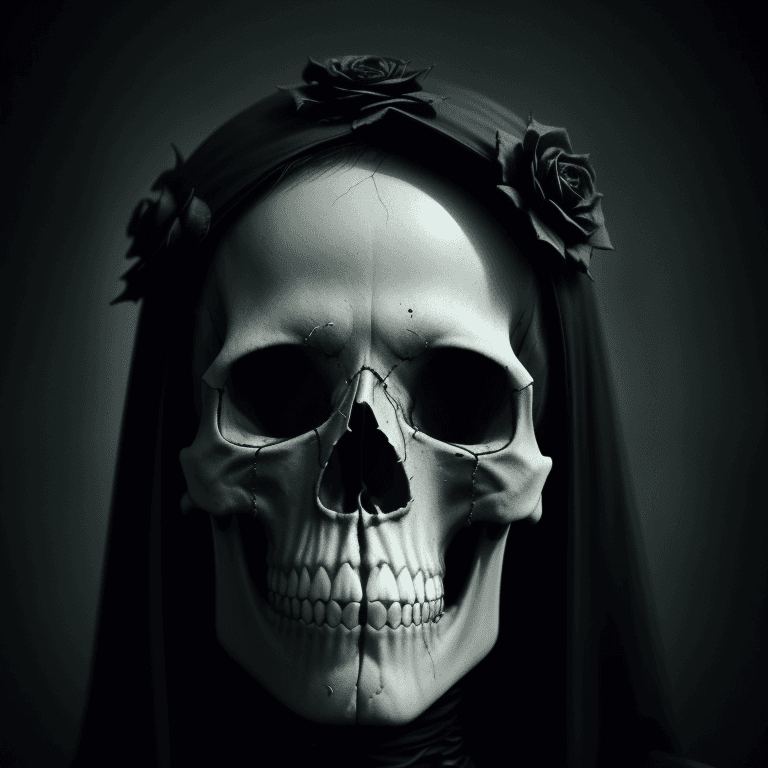 AI generated: gothic skull photographic cinematic