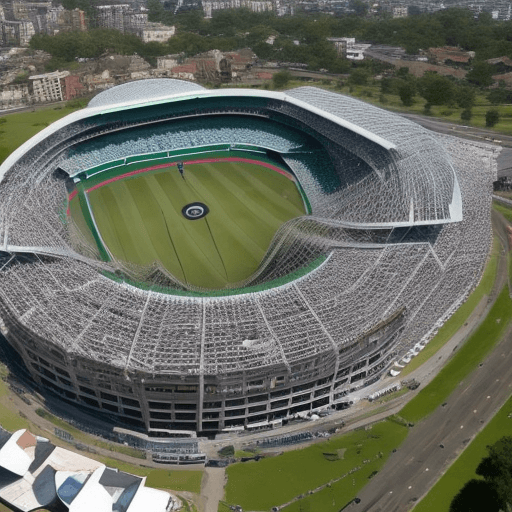 AI generated: many eye balls on cricket stadium