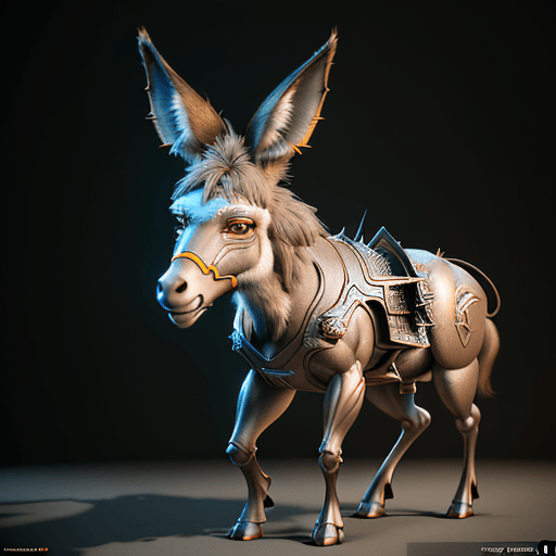 AI generated: donkey fox, (((artstation, concept art, smooth, sharp focus, artgerm, Tomasz Alen Kopera, Peter Mohr...
