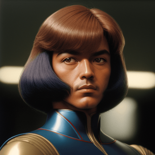 AI generated: mdj style, Solaris film , cobra commander (mdj style), beautiful hair, closeup, vintage, bronze hue,...