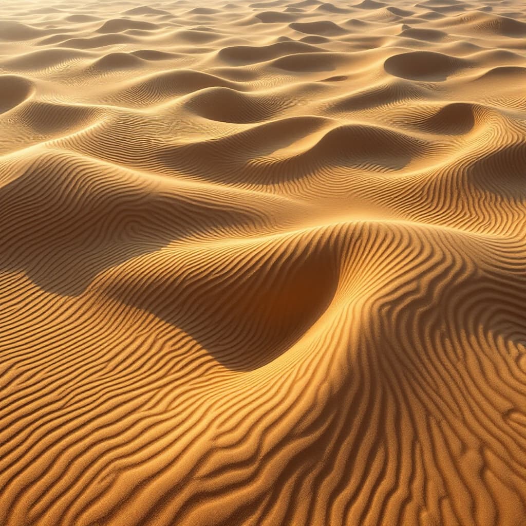 AI generated: intricate swirling pattern of sand dunes in the style of Eric Braedon Mbitjana
