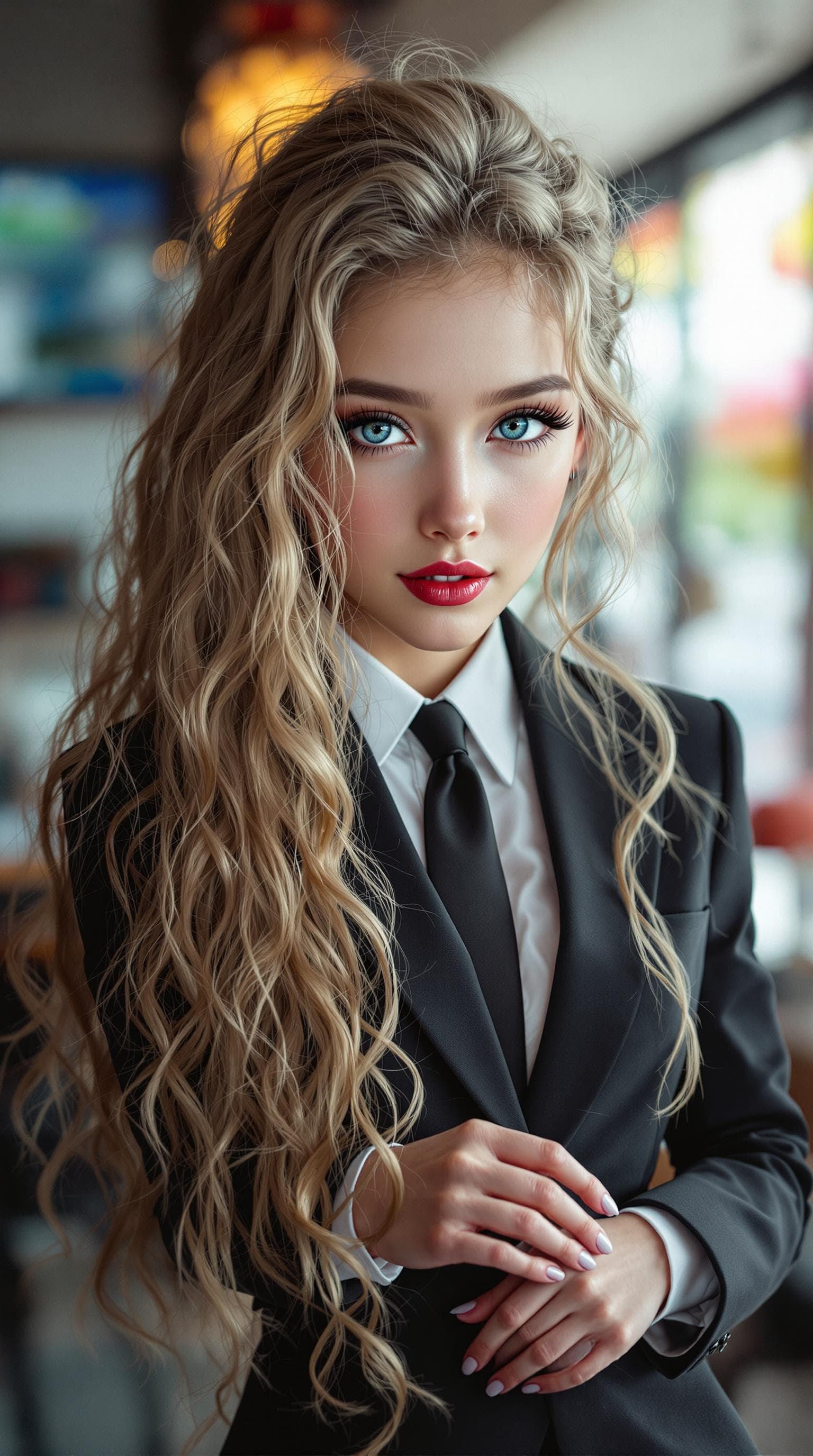 AI generated: a professional photo of a exceptionally beautiful girl in the world (age 13), (thirteen year old) U....