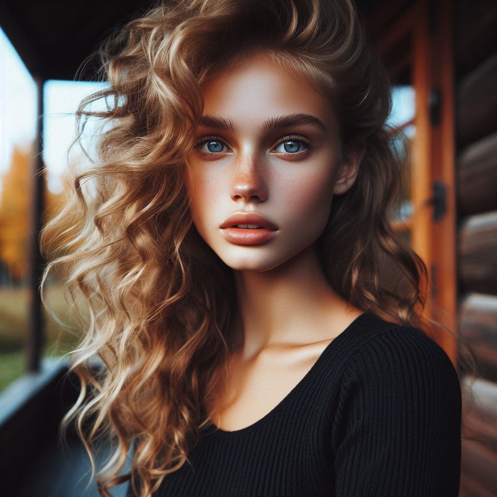 AI generated: photography, photorealism, ultra realism, ultimate detailed, half-body portrait of a stunning young ...