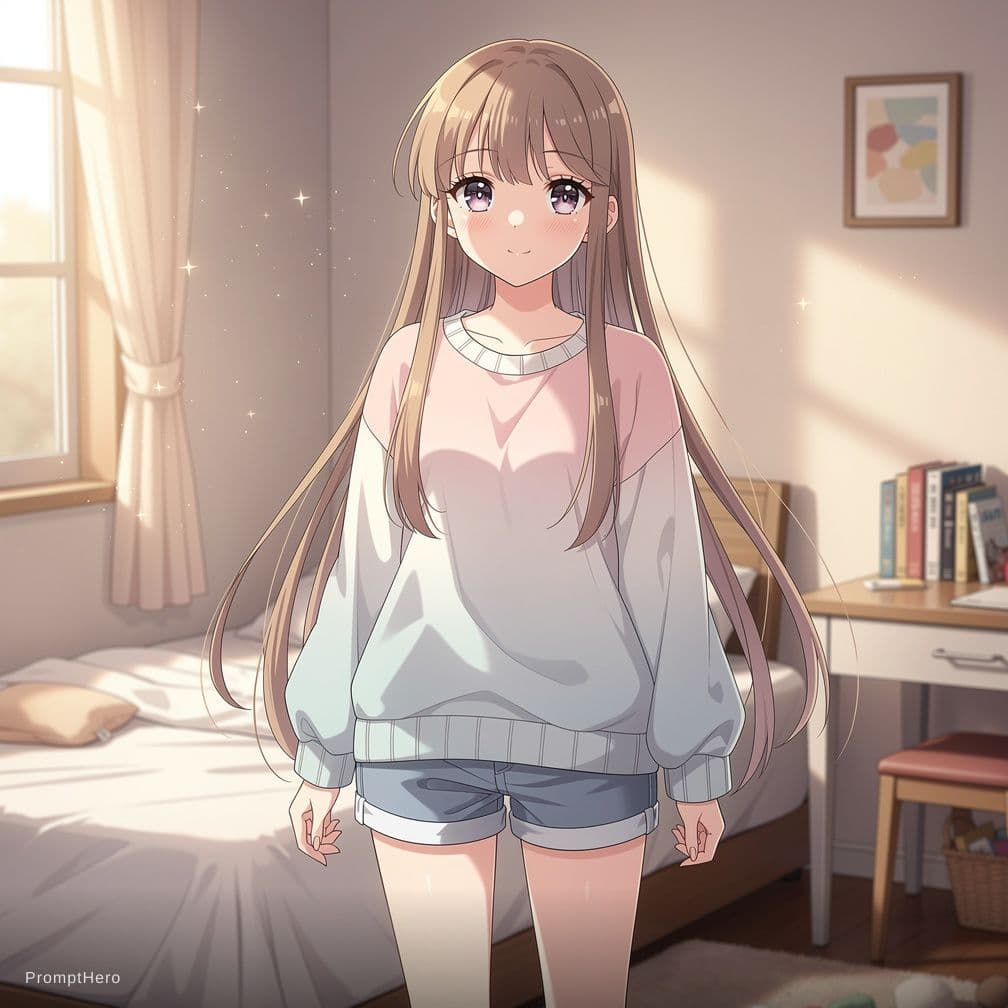 AI generated: Garota de anime pelada