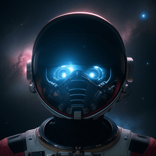 AI generated: Growing rose outside astronaut open helmet drifting in open space, galaxy, nebula, space background,...