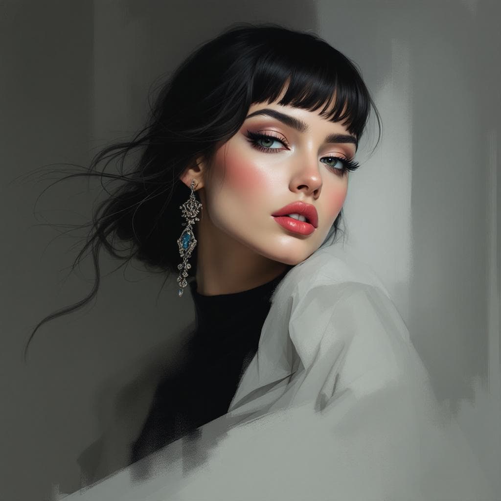 AI generated: make a picture of a woman in the style of modernist