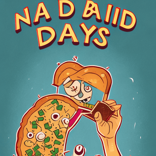 AI generated: No Bad Days ... I Can Eat This Pizza, book cover