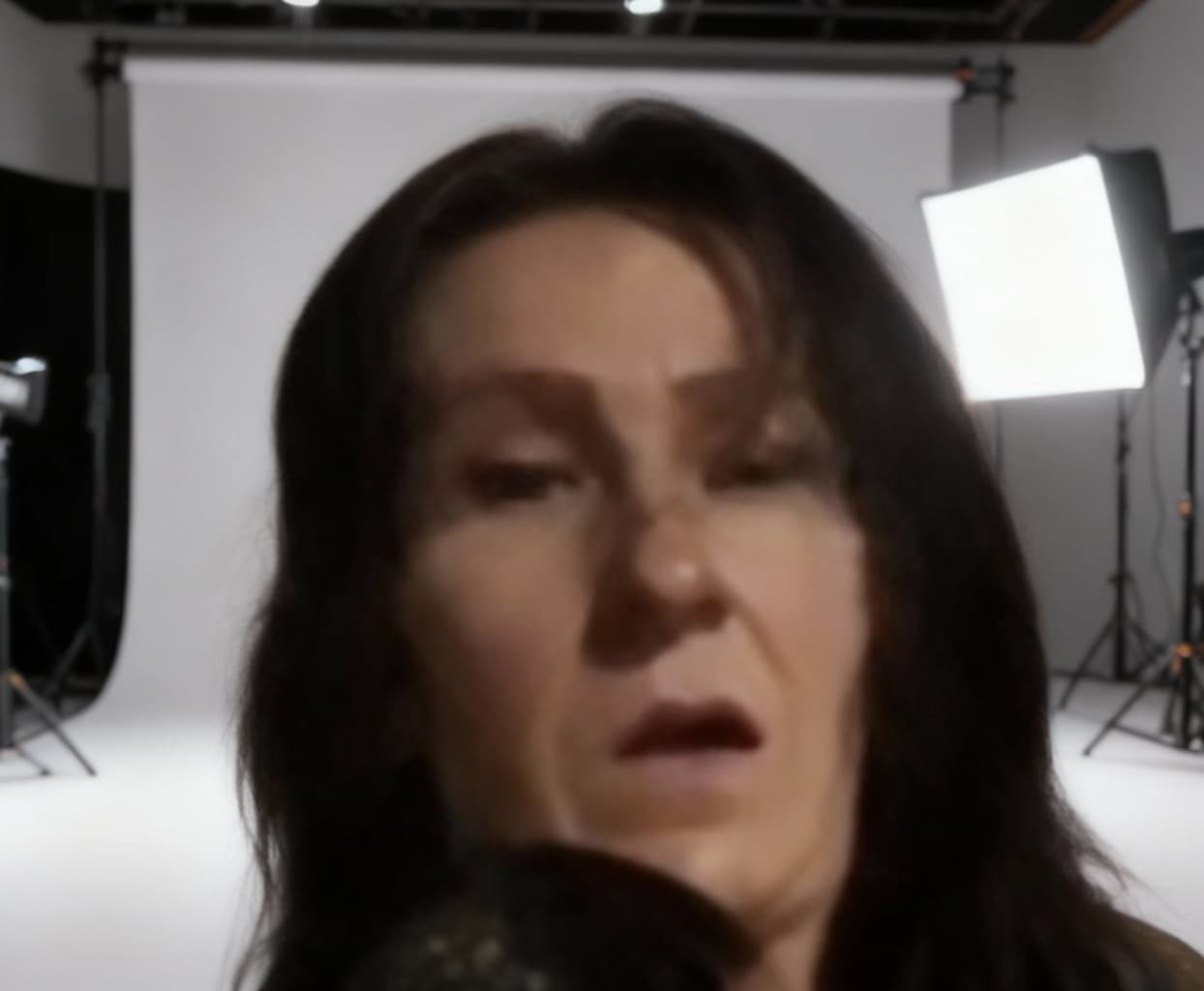 AI generated: A woman at a photo shoot!