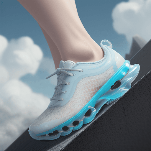 AI generated: Transparent Shoes, Marketing (comfortable feet), (show comfortable (insole1.0)), clouds, insole of c...