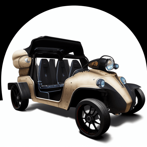 AI generated: vehicule steam pumk dans l espace 