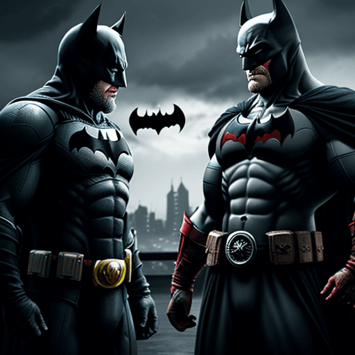 AI generated: Batman and Kratos ,4 k ultra HD 