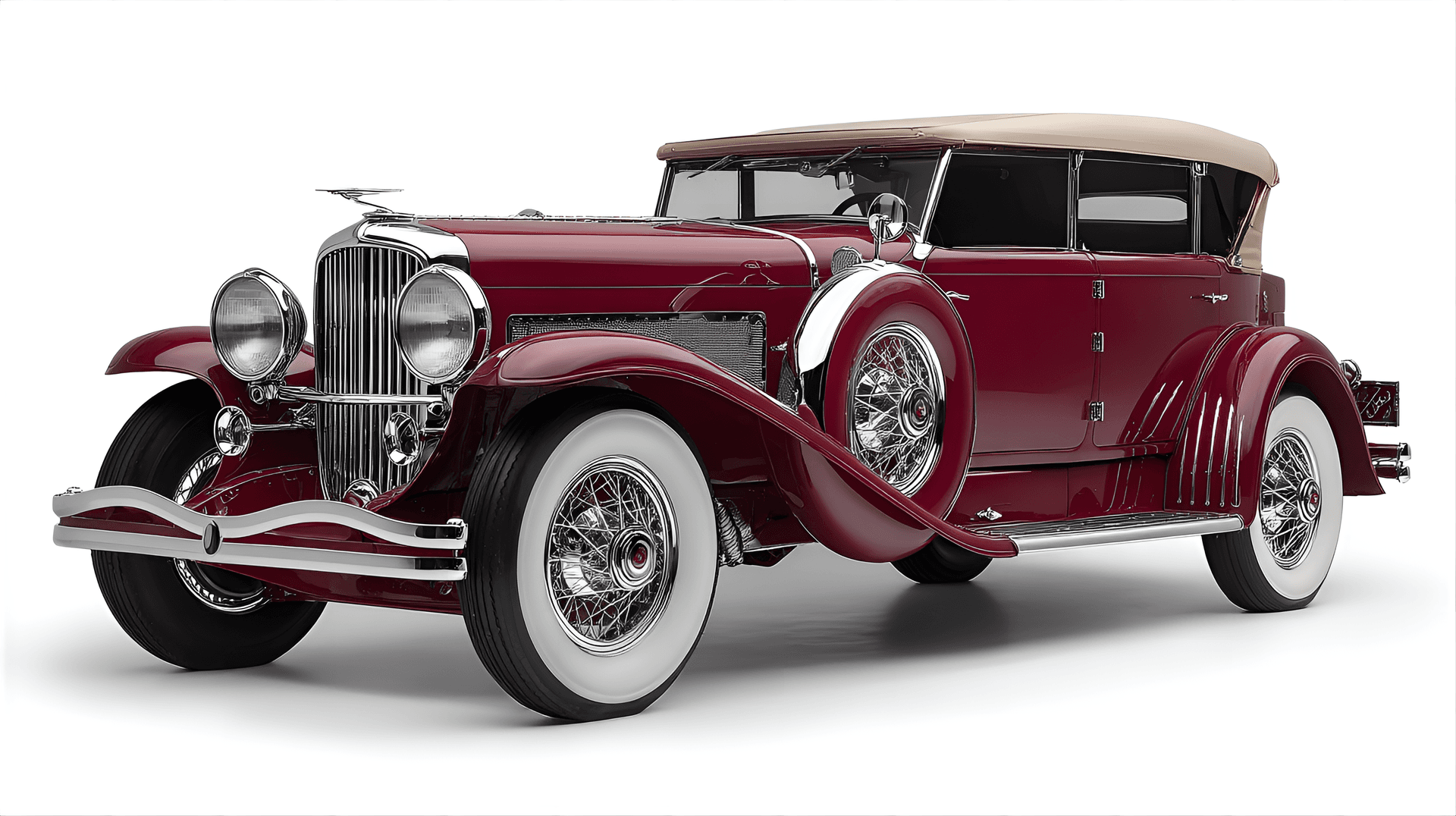 AI generated: beautifully illustrated 1935 Duesenberg Model J, capturing its luxury appeal, long
wheelbase,  a wh...