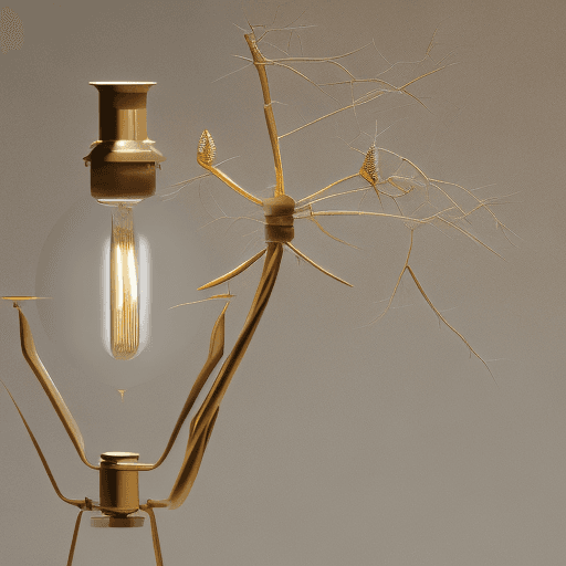 AI generated: lamp in the style of minimalism, gypsum and metal materials , high detail, simple execution, wow eff...