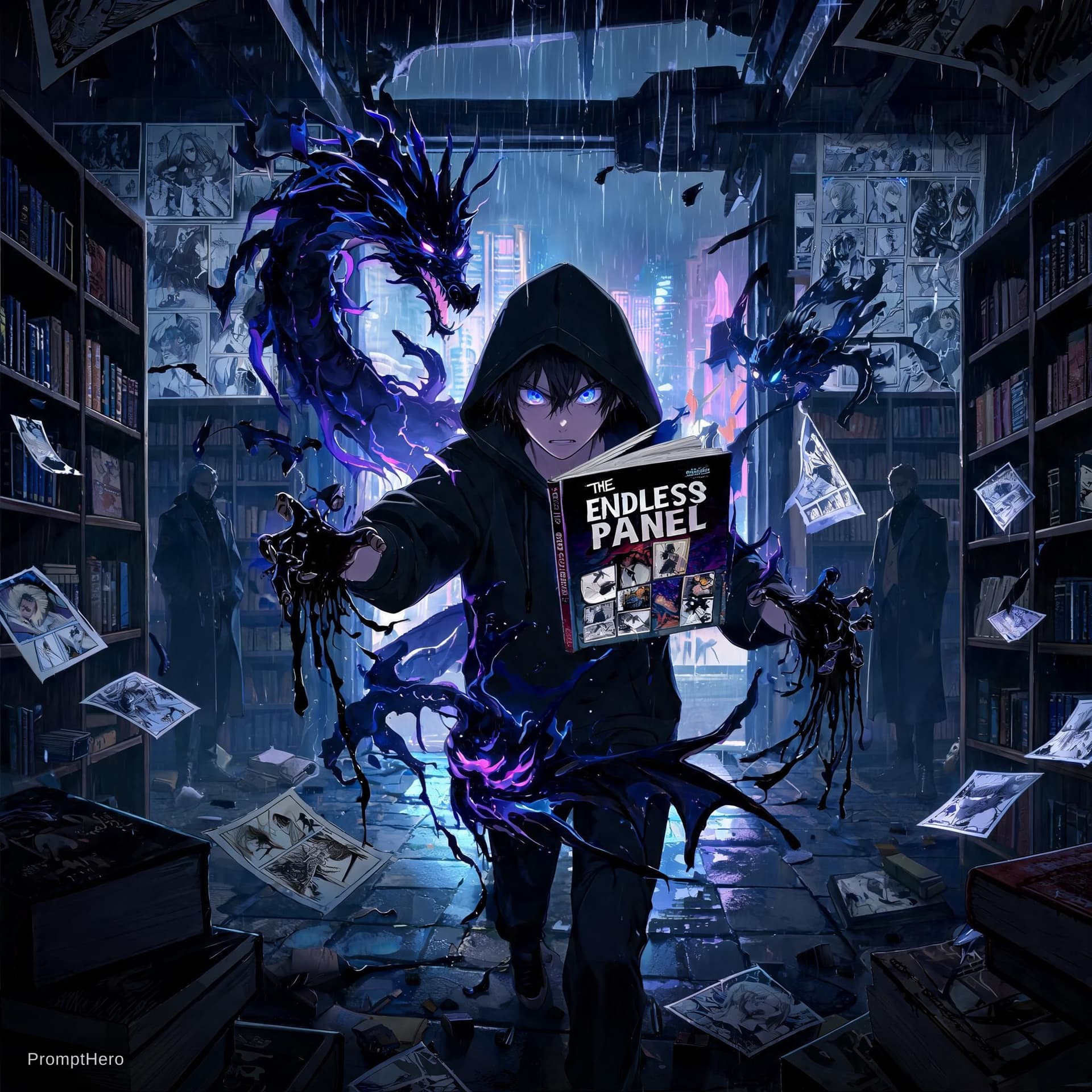 AI generated: Ultra cinematic dark fantasy anime, mysterious comic-book universe, inspired by high-quality anime m...