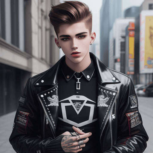 AI generated: superior photo оф instagram boy model, jacket translucid luxury, nice