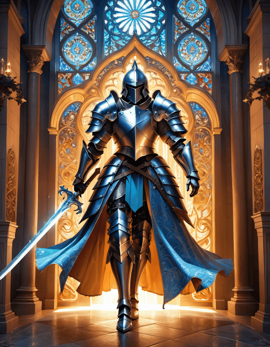 AI generated: Medieval knight, swinging a long sword, full body armor, highly realistic, ultra-detailed, cinematic...