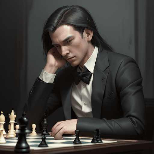 AI generated: chess player, modelshoot style, (extremely detailed CG unity 8k wallpaper), photo of the most beauti...