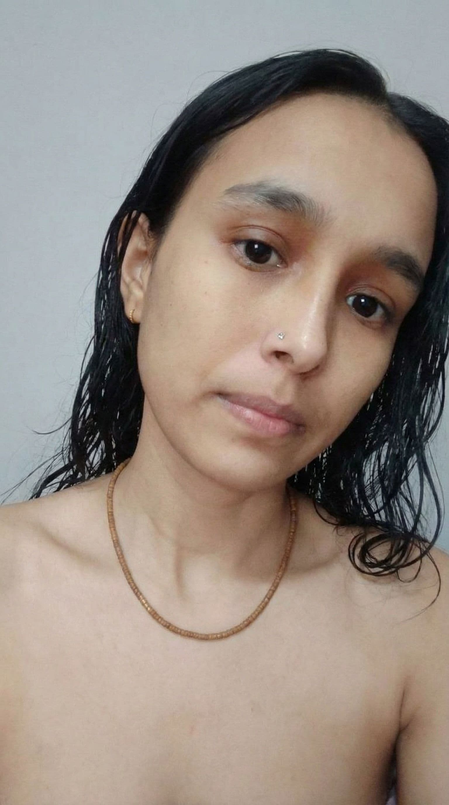 AI generated: Naked beautiful no change in the face 
