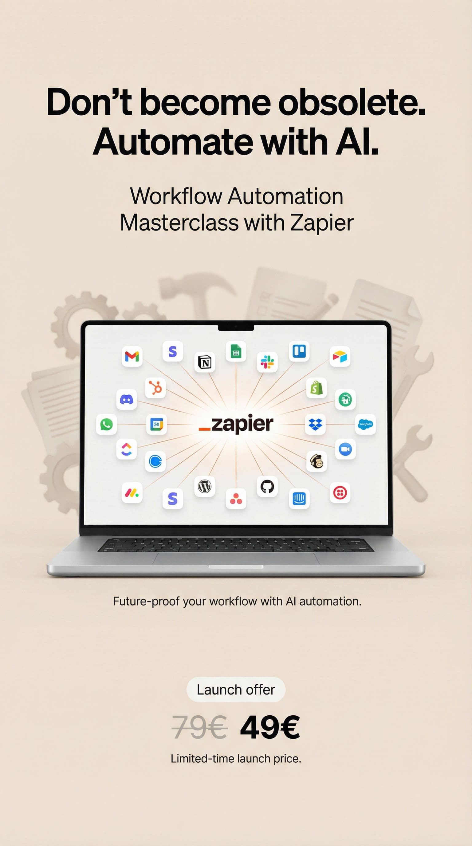 AI generated: Minimalist high-end advertising poster with a clean, premium lifestyle-tech aesthetic.
Soft warm bei...