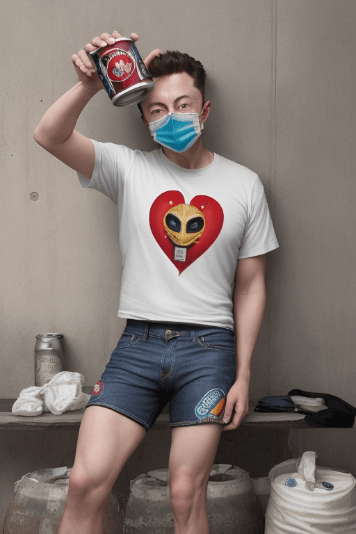 AI generated: obra maestra hiper detallada, dinámica,Alien mask with the Heart "Genera una imagen de Elon Musk con...