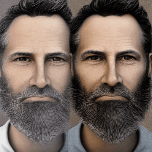 AI generated: photorealistic, white man,  in his 50s, beard, brown eyes 