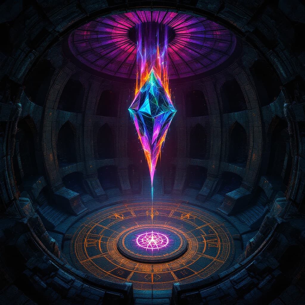 AI generated: create a 2D map of the interInner Sanctum.  Description:
The Inner Sanctum is a vast, circular chamb...