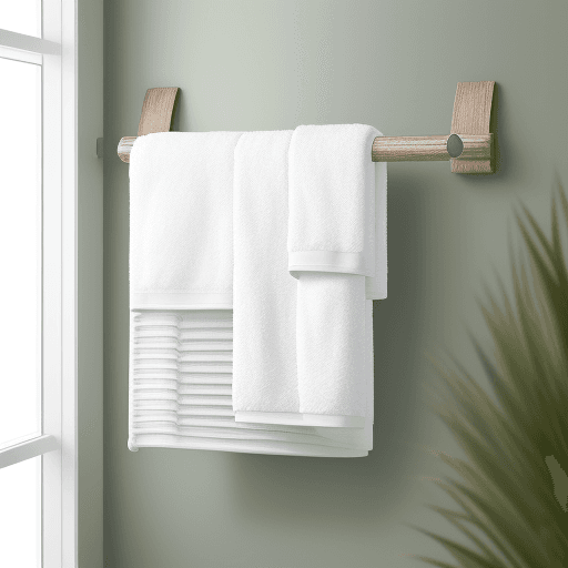 AI generated: a expositor for towel on shop
