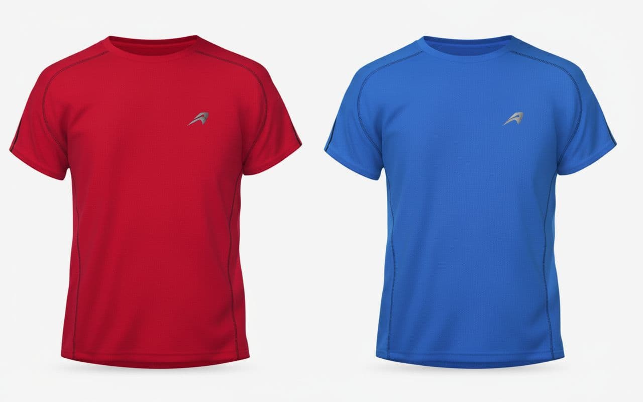 AI generated: generate a t-shirt mock up make the shirt look very athletic outline 