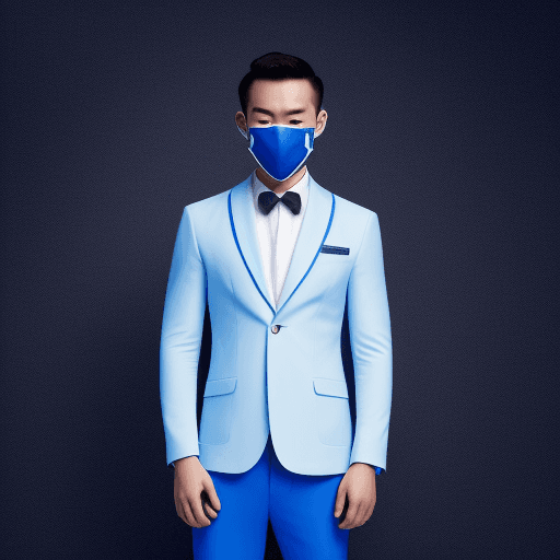 AI generated: superhero named "Ubicuo" blue suit with a white letter U on the chest, arms crossed, handsome, perfe...