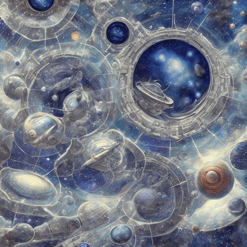 AI generated: high-quality professional photo of an adorable celestial cosmical ASTRO depiction of life in a space...