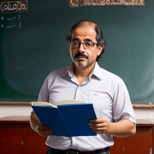 AI generated: profesor enseñando en colegio