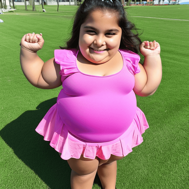 AI generated: ((1 girl, elementary school girl, cute, short, very chubby, very fat, heavyset, morbidly obese littl...