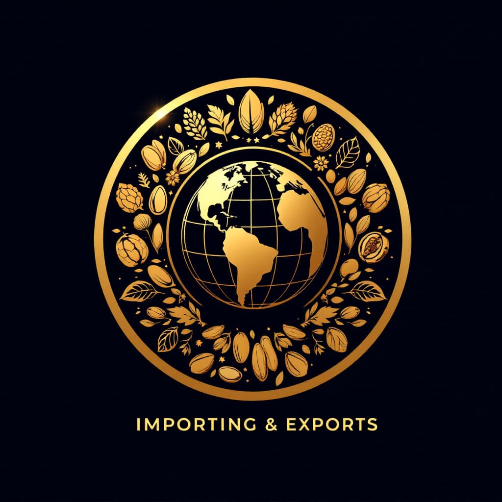 AI generated: Create a sophisticated logo for an import-export company specializing in nuts, seeds, and dried frui...