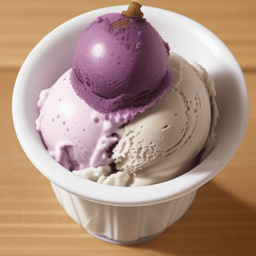 AI generated: a grape ice cream，