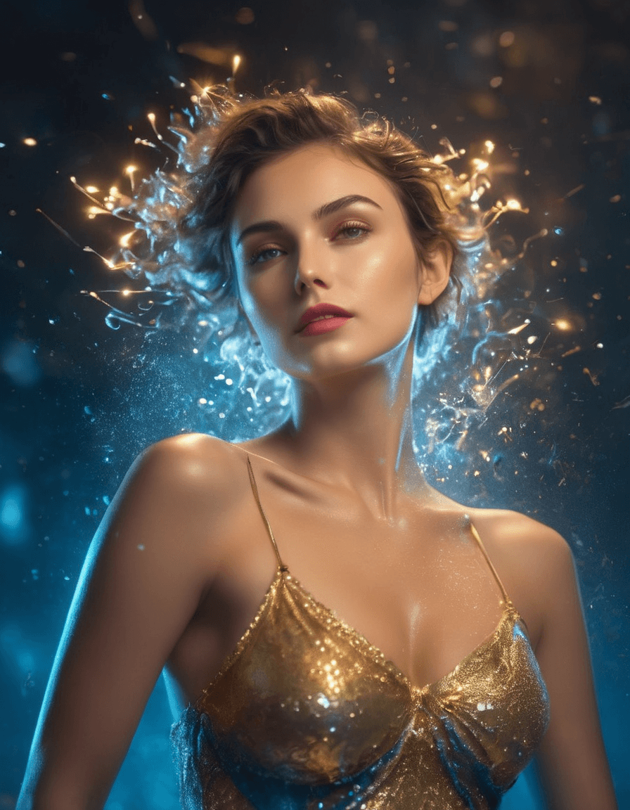 AI generated: best quality, 4k, highres, masterpiece, ultra-detailed, realistic, girl with messy short hair, magic...