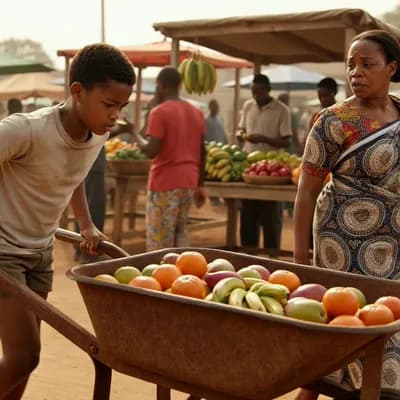 AI generated video: Scene 2 — Working at the Market
Script
[Busy local market scene]
NARRATOR:
“Every morning, Achiever ...