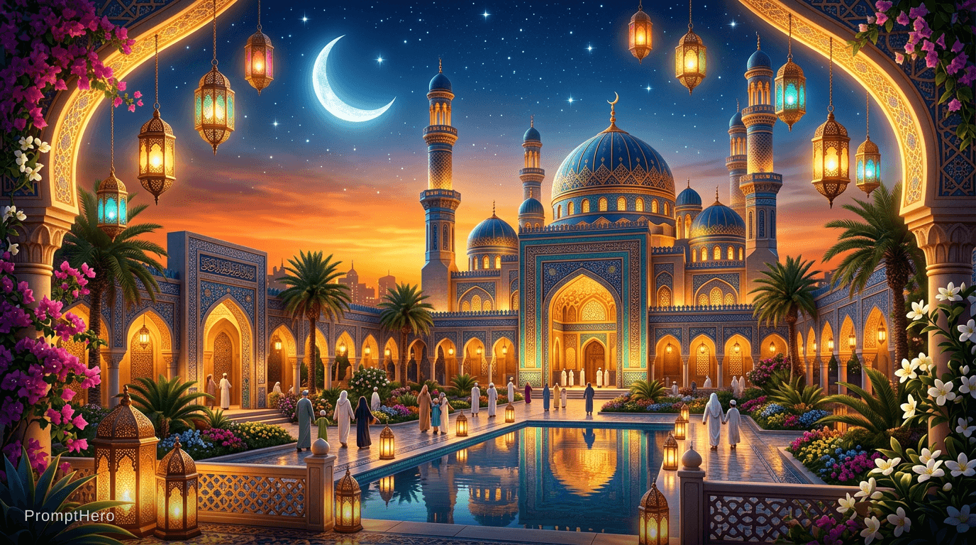 AI generated: 3d wallpaper of eidmubarak 