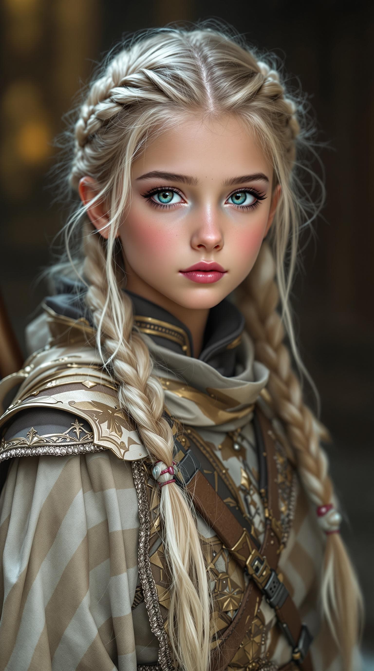 AI generated: a professional photo of a exceptionally of the most beautiful Swedish girl in the world, (age 11), (...