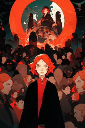 AI generated: A suspenseful anime filled with mystery and intrigue, following a fearless protagonist with short re...