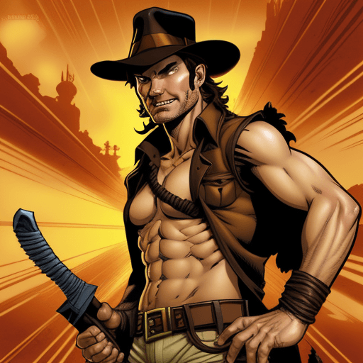 AI generated: Javier Milei as Indiana Jones. In Joe Madureira style. 
