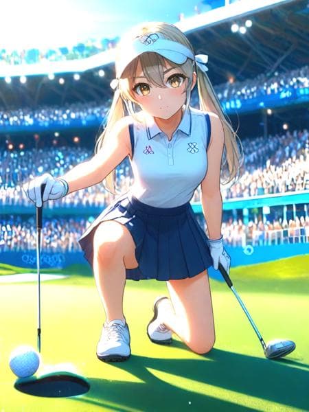 girl like playing golf