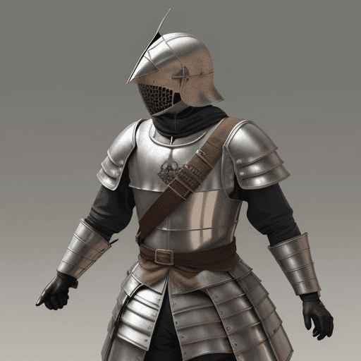 AI generated: SOLDADO DE GUERRA CON ARMADURA MEDIEVAL SUREALISTA EN 4D