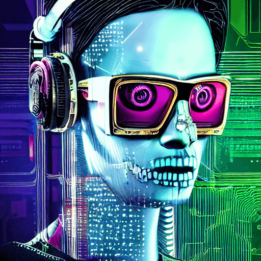 AI generated: nft style, cyberpunk, synthwave, tarot card with intricate detailed frame around the outside | with ...