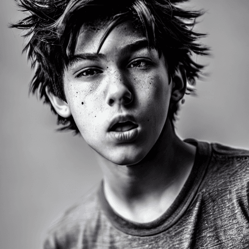 AI generated: [Cute male, teens, , short wild hair in black], action pose, (RAW, Intricate high detail, dramatic, ...